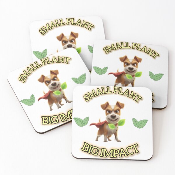Item preview, Small Plant Big Impact – Cute Eco Super Dog Design designed and sold by Ranrajshop.