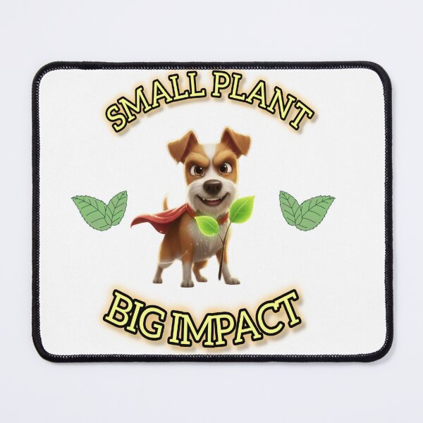 Item preview, Small Plant Big Impact – Cute Eco Super Dog Design designed and sold by Ranrajshop.