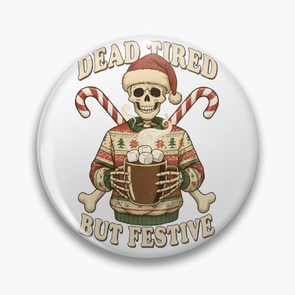 Item preview, Dead Tired But Festive Skeleton Christmas designed and sold by MyFishka.