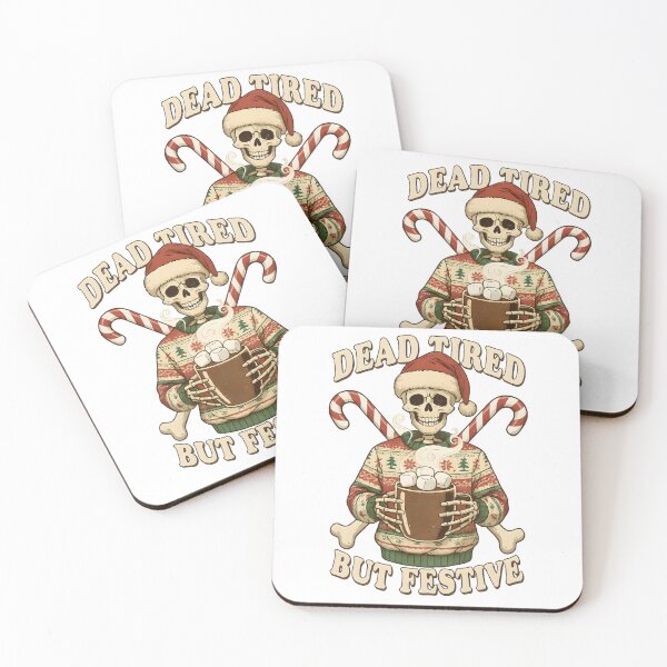 Item preview, Dead Tired But Festive Skeleton Christmas designed and sold by MyFishka.