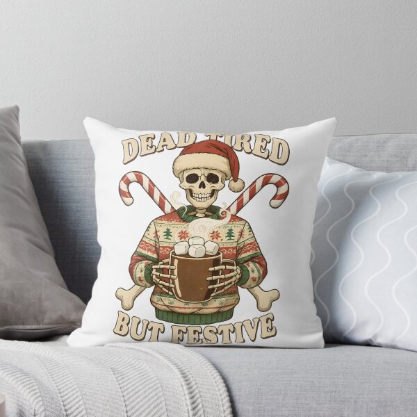 Item preview, Dead Tired But Festive Skeleton Christmas designed and sold by MyFishka.