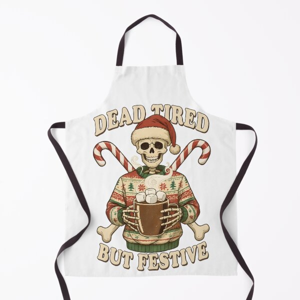 Item preview, Dead Tired But Festive Skeleton Christmas designed and sold by MyFishka.