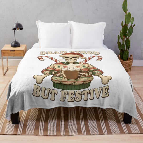 Item preview, Dead Tired But Festive Skeleton Christmas designed and sold by MyFishka.