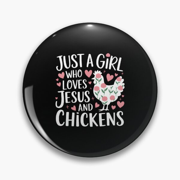 Item preview, Just A Girl Who Loves Jesus And Chickens designed and sold by BrandyMartha.
