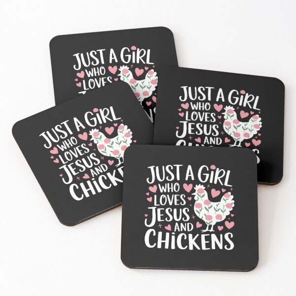 Item preview, Just A Girl Who Loves Jesus And Chickens designed and sold by BrandyMartha.