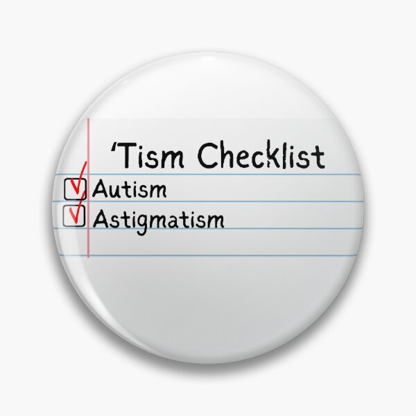 Item preview, Tism Checklist - Autism & Astigmatism Notebook Paper Design designed and sold by AKawaiiPastels.