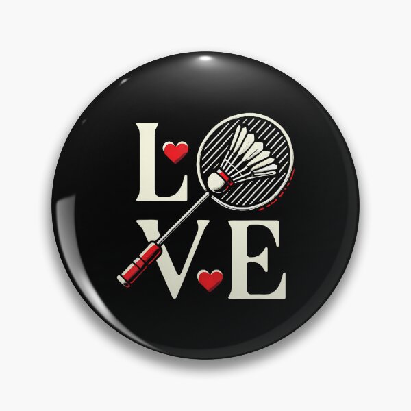 Item preview, Love Badminton Player Heart Racket Shuttlecock designed and sold by RosaliaAmber.