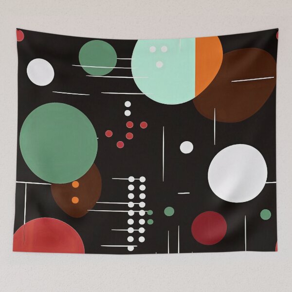 Item preview, Mid-Century Modern Abstract Colorful Geometric Circles Graphic Designs  designed and sold by DEC02.