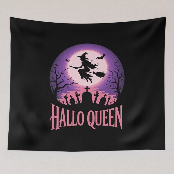 Item preview, Halloween Witch on Broomstick Hallo Queen Women Ladies Girls designed and sold by FndPardaL.