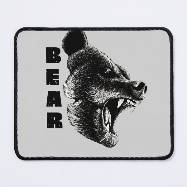 Item preview, Aggressive Roaring Bear Head - Black and White Savage Graphic designed and sold by ConfuseLab Shop.
