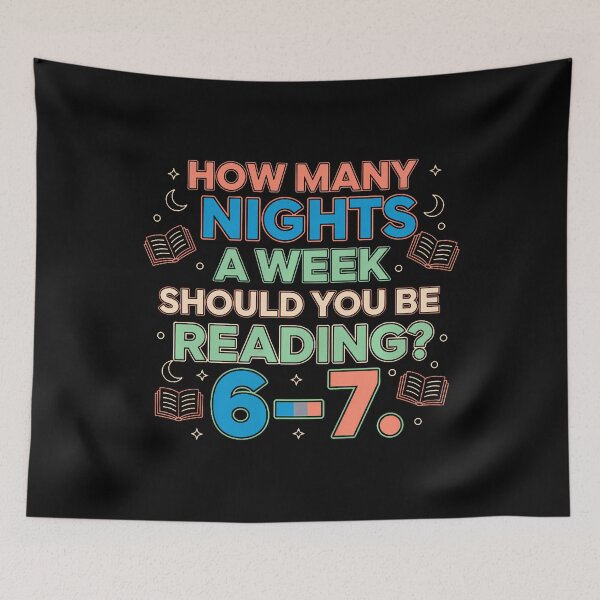 Item preview, How Many Nights A Week Should You Be Reading 67 Meme designed and sold by ElizabethVivan.