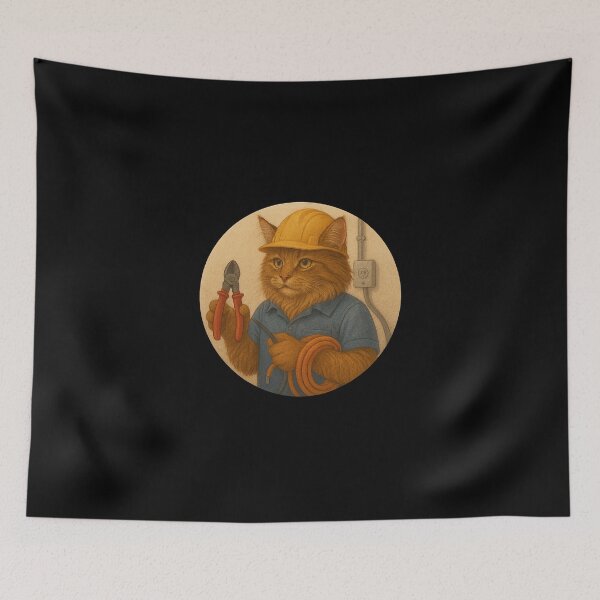 Item preview, Electrician Kitty designed and sold by Fort Galaxy.