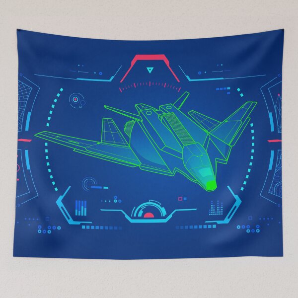 Item preview, aerospace engineering of space travel, graphic of lined spaceship with sci-fi interface designed and sold by NiamLab.