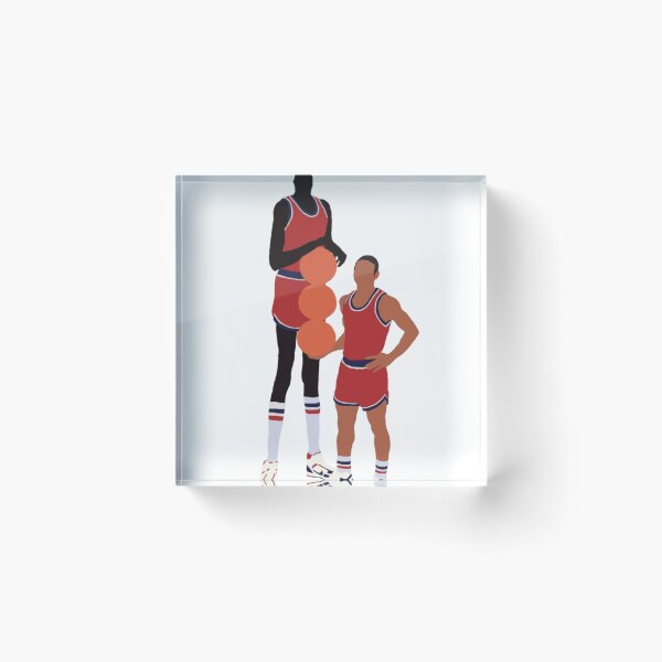 Aperçu de l'œuvre Manute Bol et Muggsy Bogues Art créée et vendue par MariaBriceno.