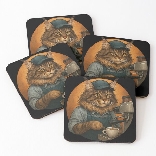 Item preview, Barista Maine Coon designed and sold by Fort Galaxy.