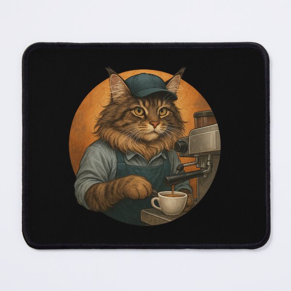 Item preview, Barista Maine Coon designed and sold by Fort Galaxy.
