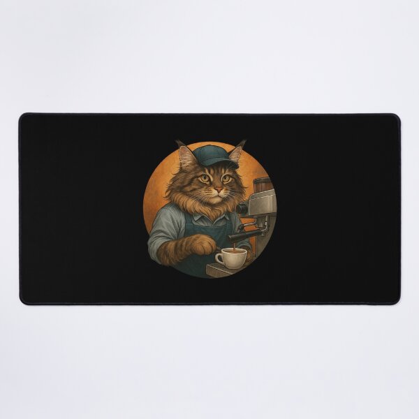 Item preview, Barista Maine Coon designed and sold by Fort Galaxy.