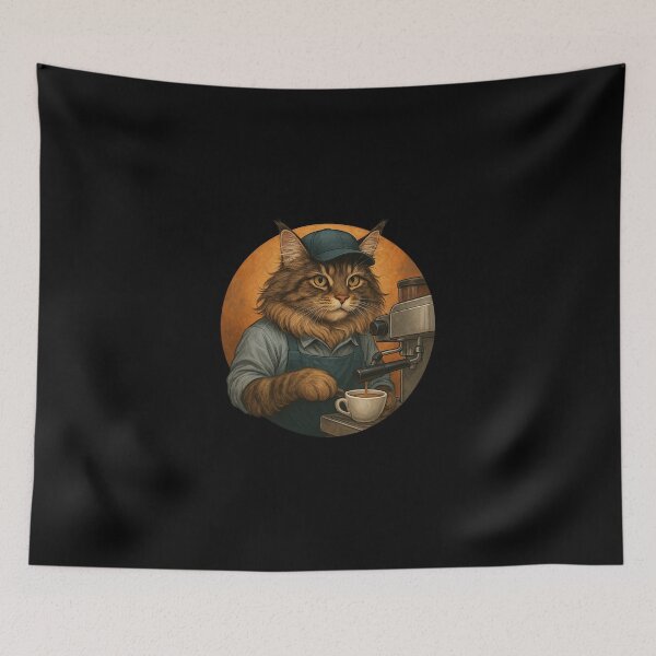Item preview, Barista Maine Coon designed and sold by Fort Galaxy.