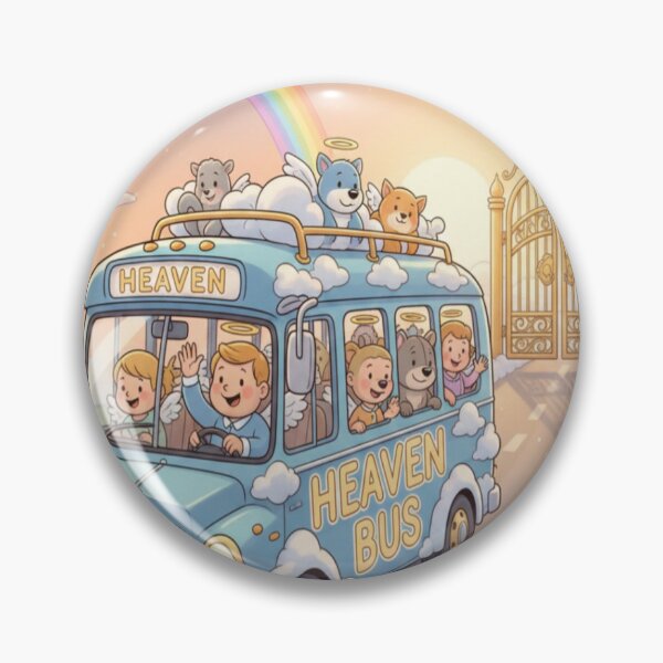 Item preview, Heaven Bus – Cute Angel Kids & Pets Cartoon Design designed and sold by Ranrajshop.
