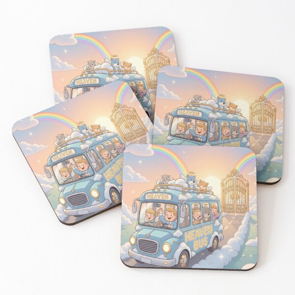 Item preview, Heaven Bus – Cute Angel Kids & Pets Cartoon Design designed and sold by Ranrajshop.