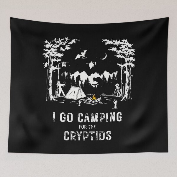 Item preview, Camping For The Cryptids Bigfoot Mothman Alien Sasquatch designed and sold by DorisElaine.