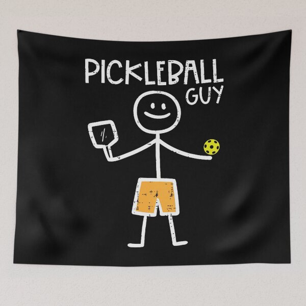 Aperçu de l'œuvre Pickleball Guy Stickman Pickle Ball Hommes Garçons Jeunes n créée et vendue par EstherDiane.