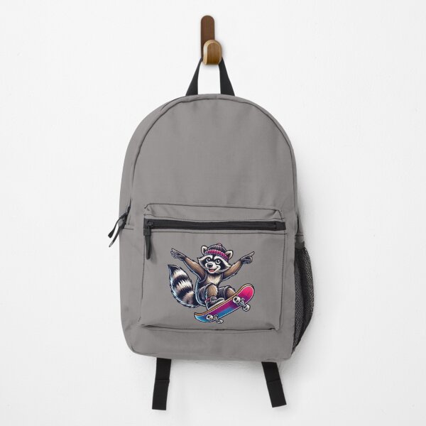 Item preview, Cute Skateboarding Raccoon Cartoon Sticker For Kids designed and sold by PinUpPizzazz.