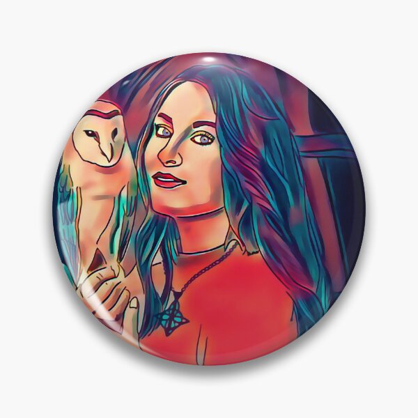 Item preview, Mystic Woman with Owl – Digital Stencil Art designed and sold by GAP90.
