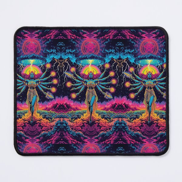 Item preview, vibrant rainbow goddess of the valley print designed and sold by Liliths-Closet.