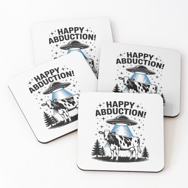 Item preview, Happy Abduction UFO Cow Alien Flying Dish designed and sold by JaskconLIfe23.