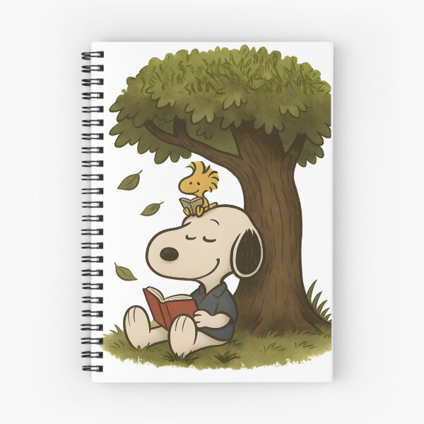 Item preview, Snoopy Reading Under a Tree – Cozy Book Lover Aesthetic designed and sold by Tidal Arts.