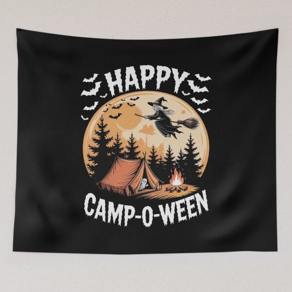 Item preview, Happy Camp-O-Ween Halloween Vibes Camping Ghost Squad designed and sold by JaskconLIfe23.