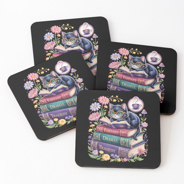 Item preview, Fantasy Drama Tragedy Cute Cat Book Lover Readers Librarians For designed and sold by JacquelineEnri.