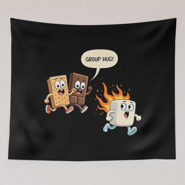 Item preview, Group Hug Marshmallow Smore Funny Camping Family designed and sold by PatsyMargie.