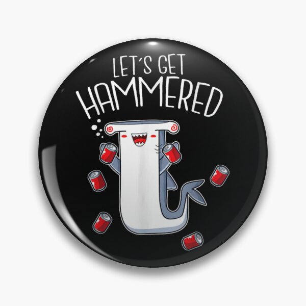 Item preview, Lets Get Hammered Funny Beer Drinking Shark designed and sold by BrandiJones1.