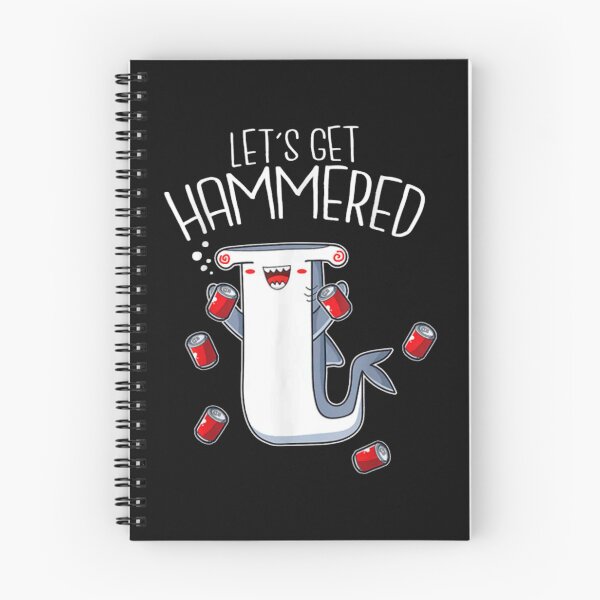 Item preview, Lets Get Hammered Funny Beer Drinking Shark designed and sold by BrandiJones1.
