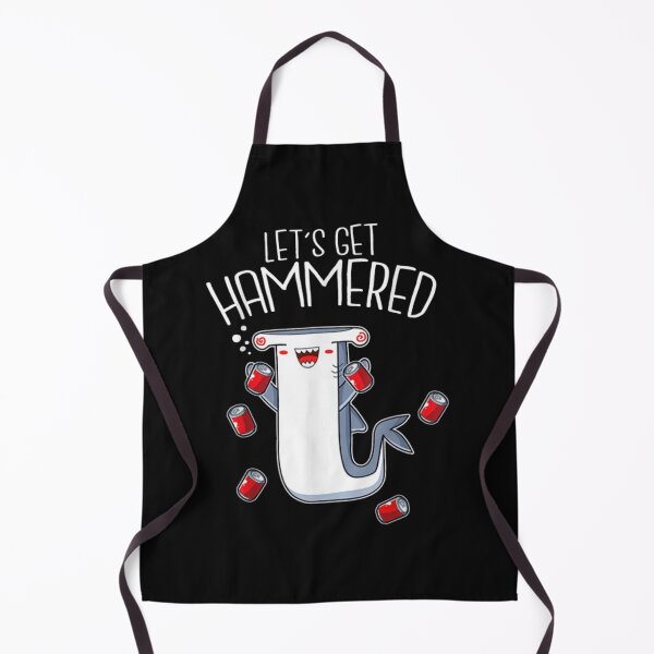 Item preview, Lets Get Hammered Funny Beer Drinking Shark designed and sold by BrandiJones1.