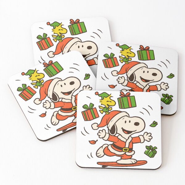 Item preview, Santa Snoopy – Christmas Dog Throwing Presents with Elf Bird designed and sold by Tidal Arts.