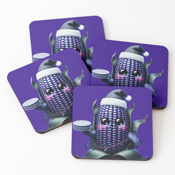 Item preview, Purple Christmas Corn (Chibi Kawaii) designed and sold by Ecosetereos.