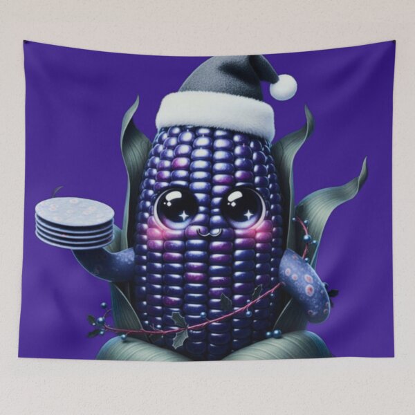 Item preview, Purple Christmas Corn (Chibi Kawaii) designed and sold by Ecosetereos.
