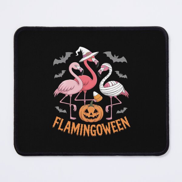 Item preview, Happy Flamingoween Pink Flamingo Halloween Pumpkin Witch designed and sold by TechnicalSara.