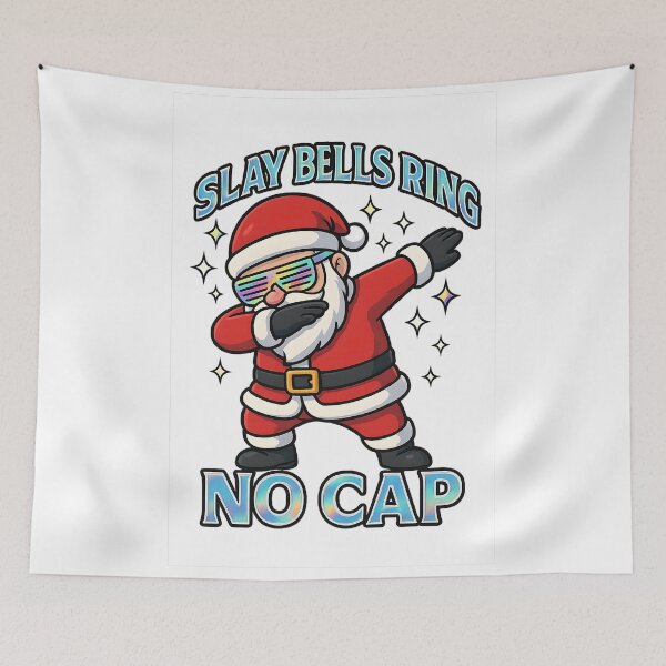 Item preview, Slay Bells Ring No Cap Dabbing Santa designed and sold by MyFishka.