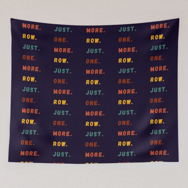 Item preview, Just One More Row - Funny Retro Crochet Lover Saying designed and sold by Wiss2Arts.