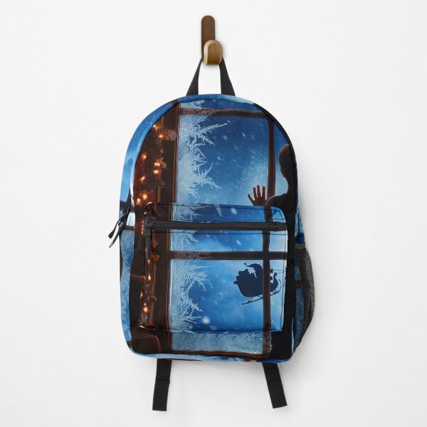 Item preview, A young child stands at a frosted window, gazing at Santa's sleigh and reindeer flying across a moonlit sky designed and sold by 4Seasons.