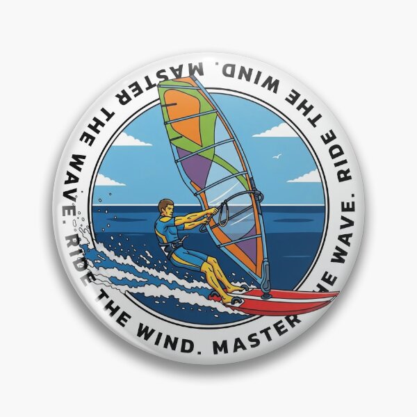 Item preview, Master The Wind Ride The Wave Windsurfing Art designed and sold by KiwiRider.