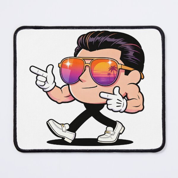 Item preview, 80s Retro Cool Guy Mascot designed and sold by AliveStyle.