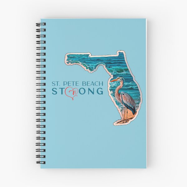 Item preview, St Pete Beach Florida Strong Florida Retro Blue Heron Map of Florida  designed and sold by Mandeville Photography.
