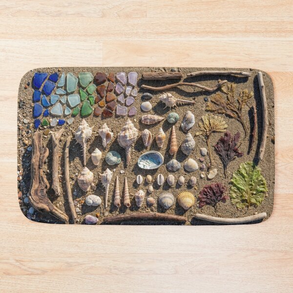 Item preview, Beachcomber's Treasure - Sea Glass & Shell Knolling Gradient designed and sold by SavinMercantile.