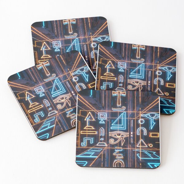 Item preview, 3D Perspectives, Cyberpunk Egyptian Hieroglyphics, Symmetrical Textures (image size 8320x12480) designed and sold by Digital-Davinci.