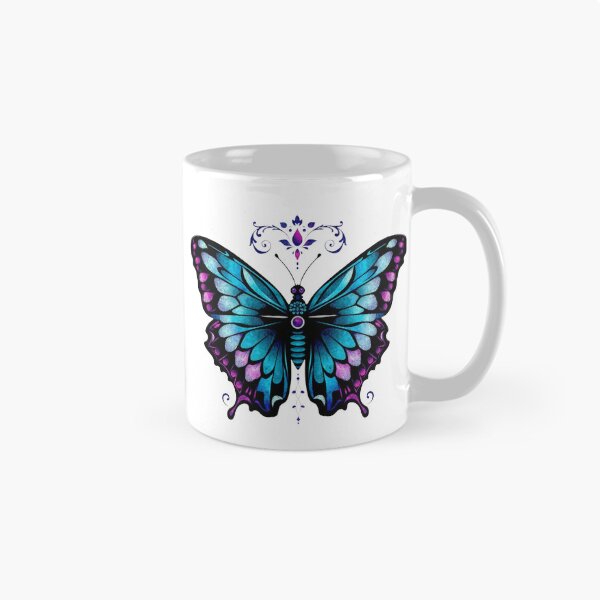 Item preview, Mystical Blue Violet Butterfly – Fantasy Boho Art Nouveau Design designed and sold by FaerieFusion.